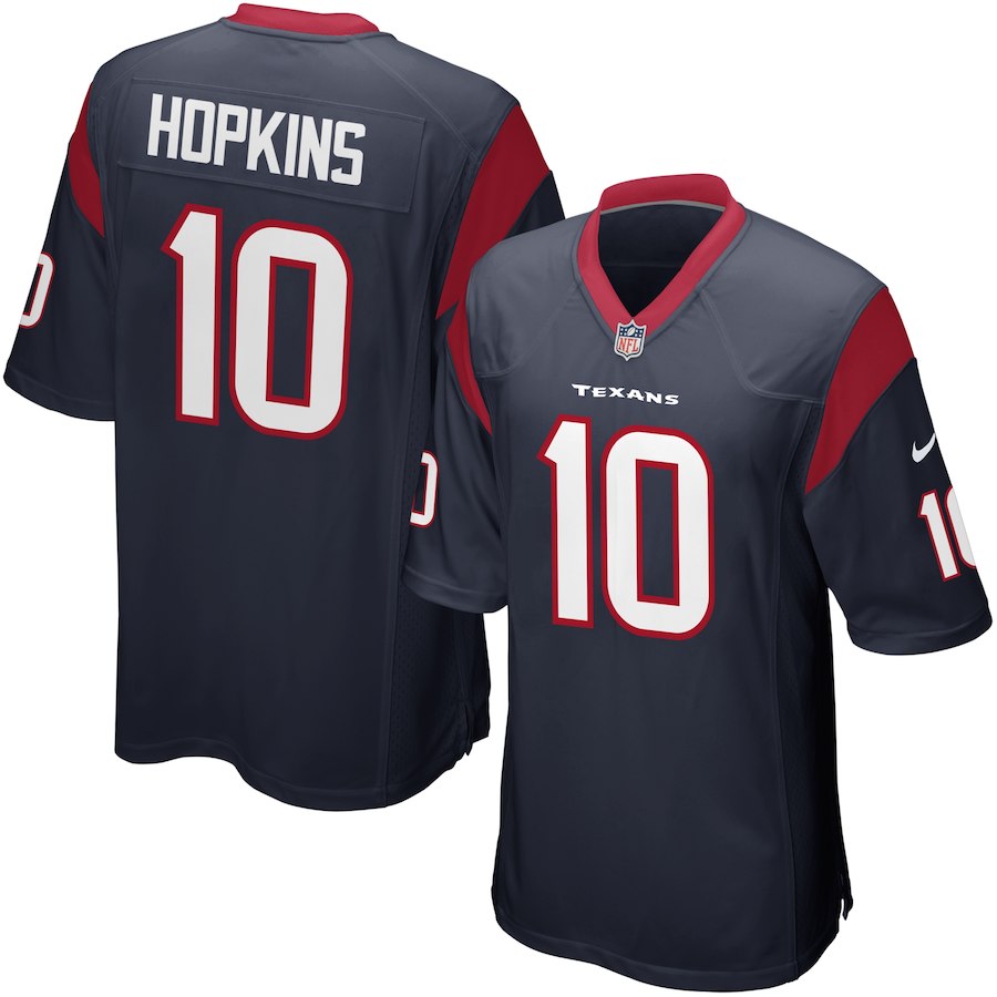 Youth Houston Texans Nike 10 DeAndre Hopkins Navy Team Color Game NFL Jerseys